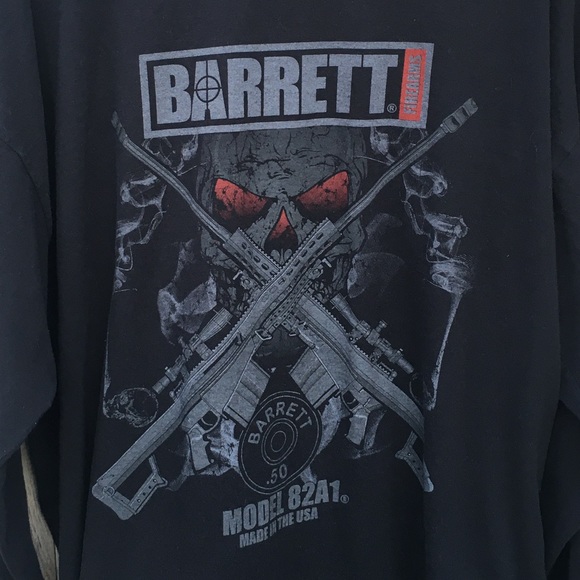 Barrett Firearms Vintage Model 82A1 Rifle Graphic Tee Black 2XL - Picture 14 of 15